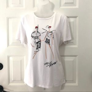 Karl Lagerfeld Paris Designer Sketch T-Shirt